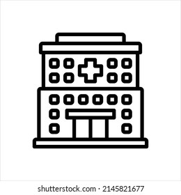 Vector line icon for hospitals