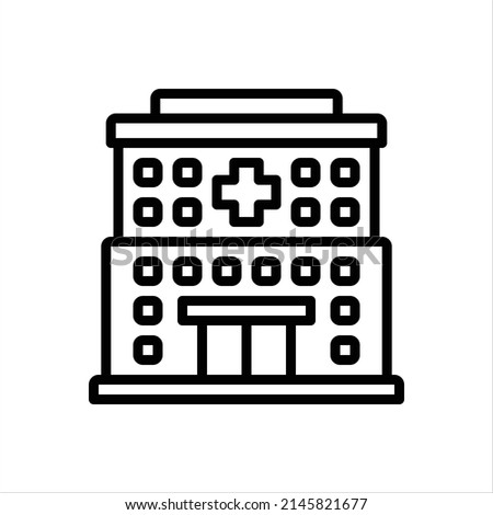 Vector line icon for hospitals