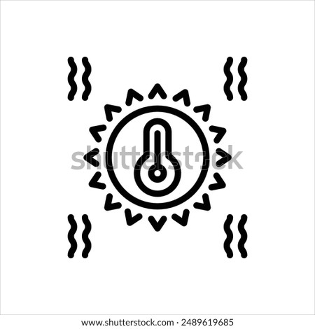 Vector line icon for hot