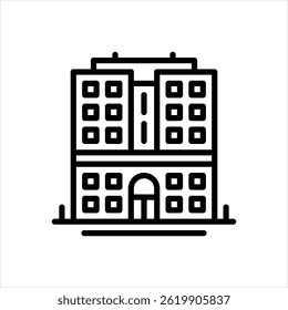 Icono de línea de Vector para hotel