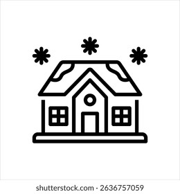 Vector line icon for hous