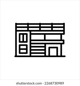 Vector line icon for house