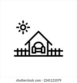 Vector line icon for households