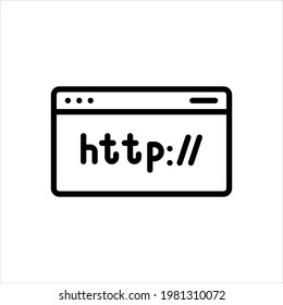 Vector line icon for http