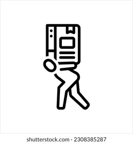 Vector line icon for huge