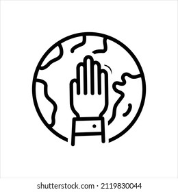 Vector line icon for humanitarian