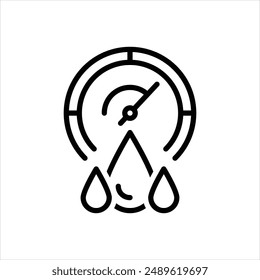 Vector line icon for humidity