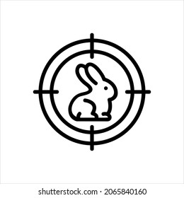 Icono de línea de vector para la caza