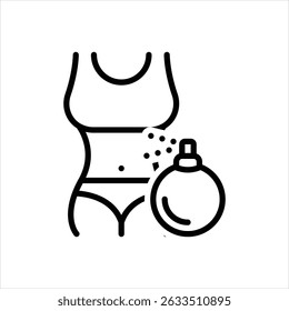 Ícone de linha de vetor para higiene
