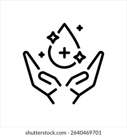 Vector line icon for hygiene