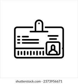 Vektorliniensymbol für die id-Karte