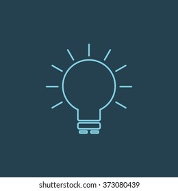Vector Line Icon Of Idea or Bulb. Eps-10.