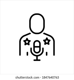 Icono de línea de vector para idol