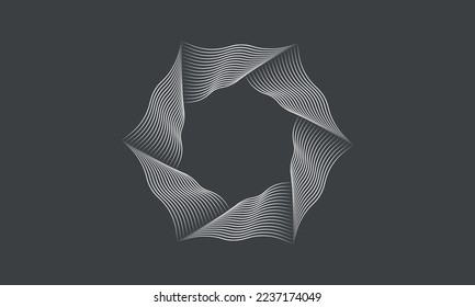 Vector line icon illustration isolated on gray background