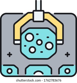 Vektorgrafik-Icon Illustration von Tektite. Weltraum und Astronomie-Konzept.