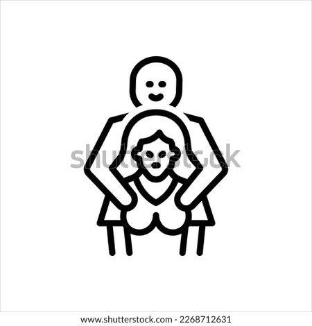 Vector line icon for inappropriate