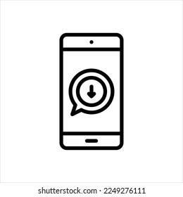 Vector line icon for incoming