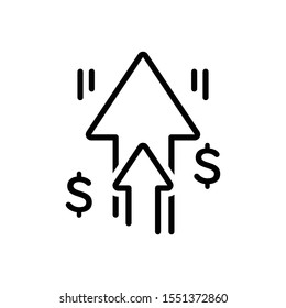 Vector line icon for increased