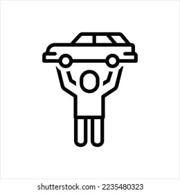 Icono de línea de vector para