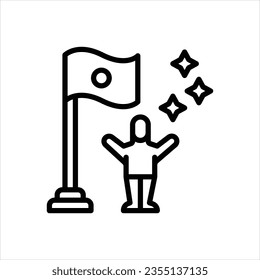 Vector line icon for independent