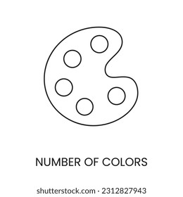 Vector line icon indicating a wide range of colors