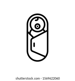 Vector line icon for infant