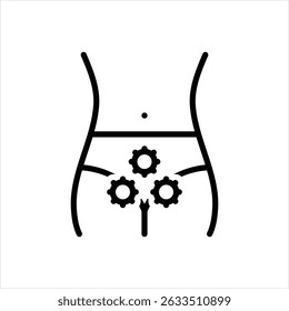 Vector line icon for infection