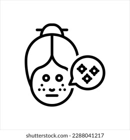 Vector line icon for infections