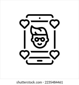 Vector line icon for influence