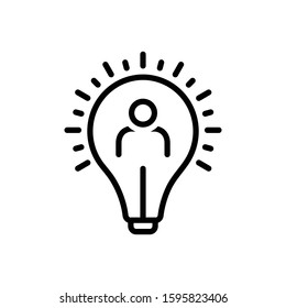 Vector line icon for initiative