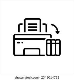 Vector line icon for inkjet