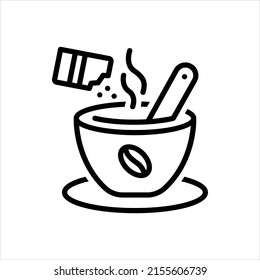 Vector line icon for instant