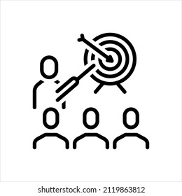 Vector line icon for instructor