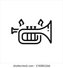 Icono de línea del vector para el instrumento