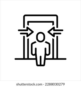 Vector line icon for intake