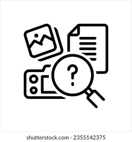 Vector line icon for investigate