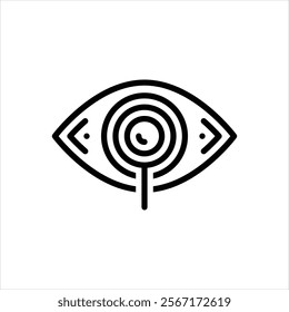 Vector line icon for investigate