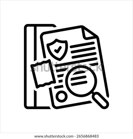 Vector line icon for investigation