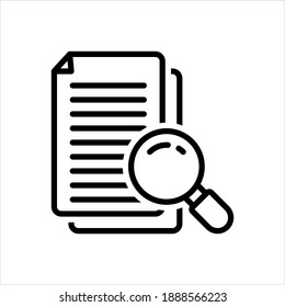 Vector line icon for investigations