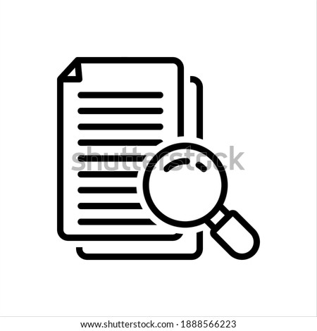 Vector line icon for investigations