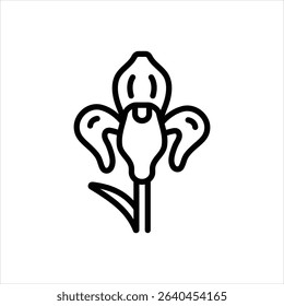 Vector line icon for iris