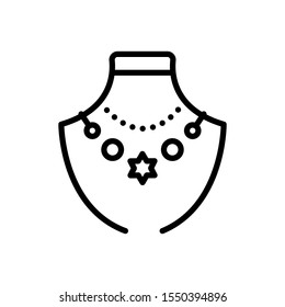 Vector line icon for jewellery