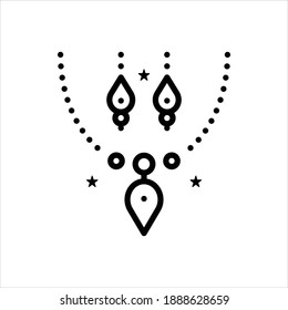 Vector line icon for jewellery
