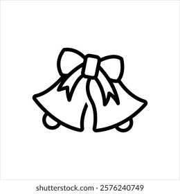 Vector line icon for jingle bells