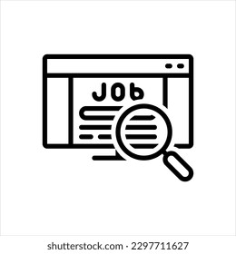 vector line icon for jobs