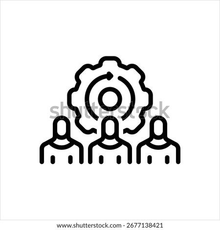 Vector line icon for joint endeavor