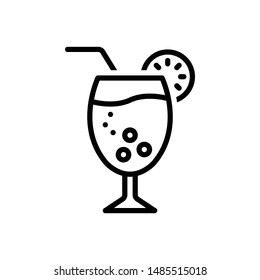 Vector line icon for juice