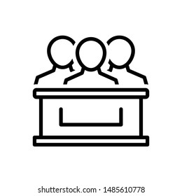 Vector line icon for jury