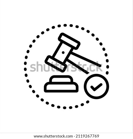 Vector line icon for justify