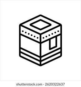 Vector line icon for kaaba